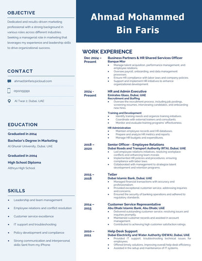 Design professional resume